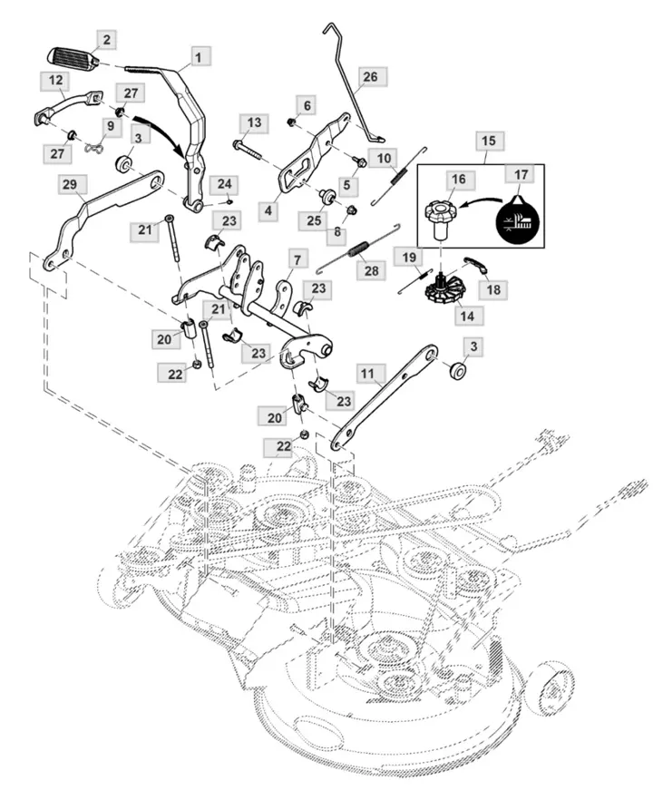 john deere 425 parts diagrams