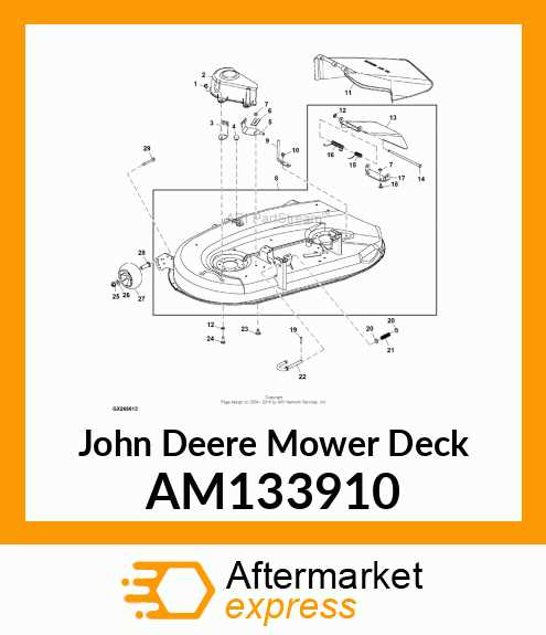 john deere 42c mower deck parts diagram