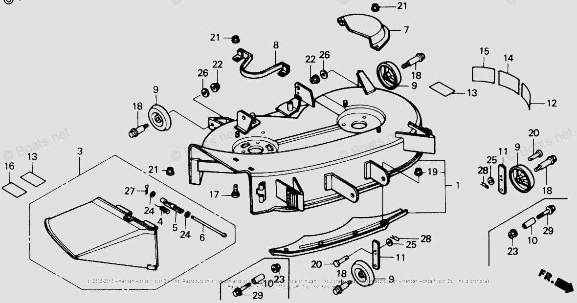 john deere 42c mower deck parts diagram