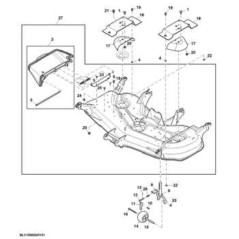 john deere 54d mower deck parts diagram