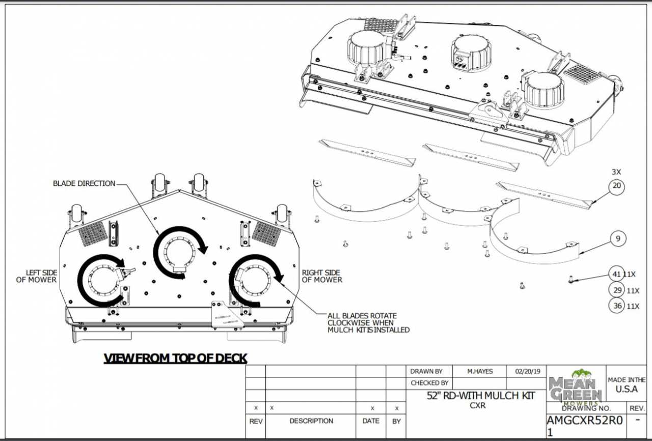 john deere 60 mower deck parts diagram