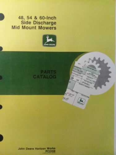 john deere 60 mower deck parts diagram