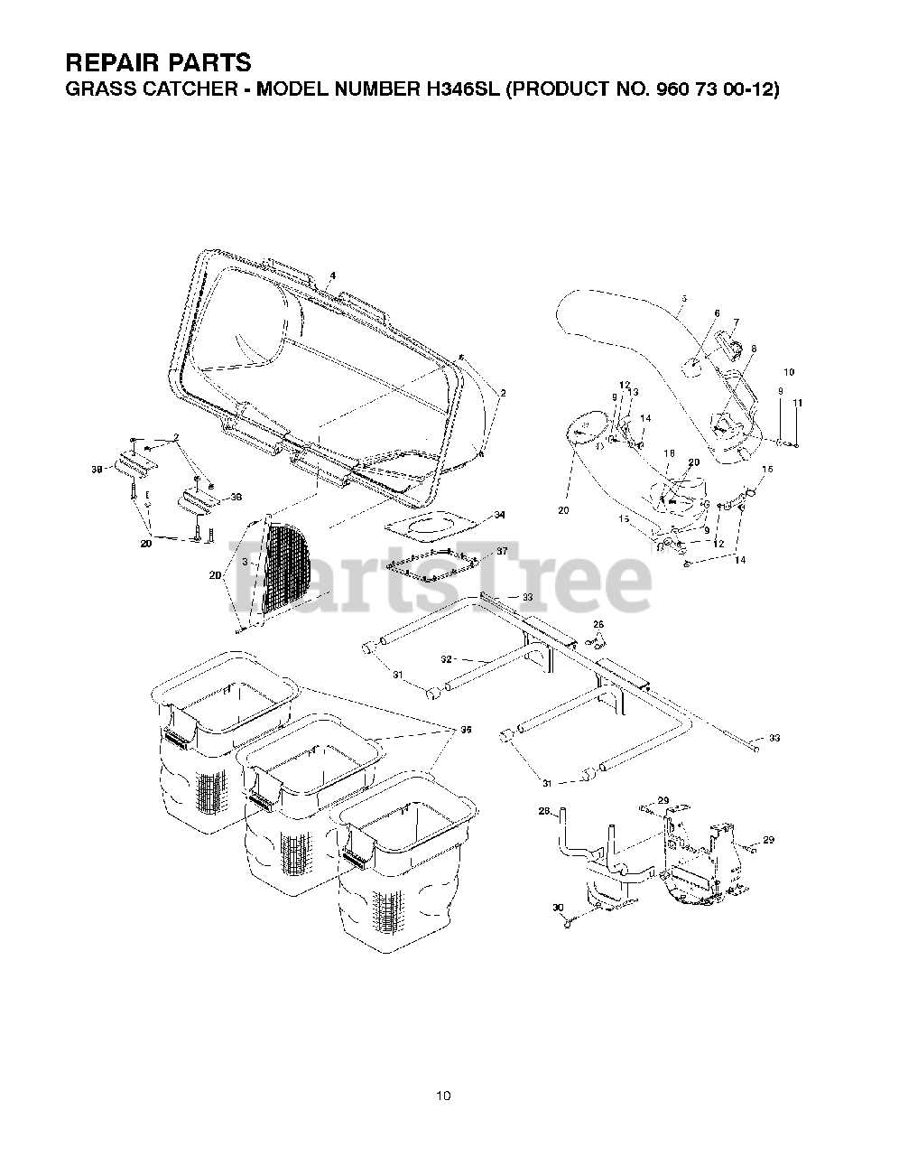 john deere bagger parts diagram