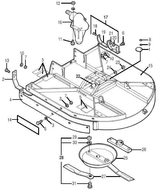 john deere bush hog parts diagram