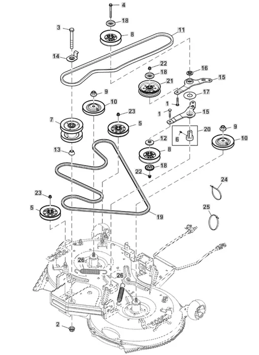 john deere d105 parts diagram