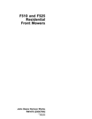 john deere f525 parts diagram