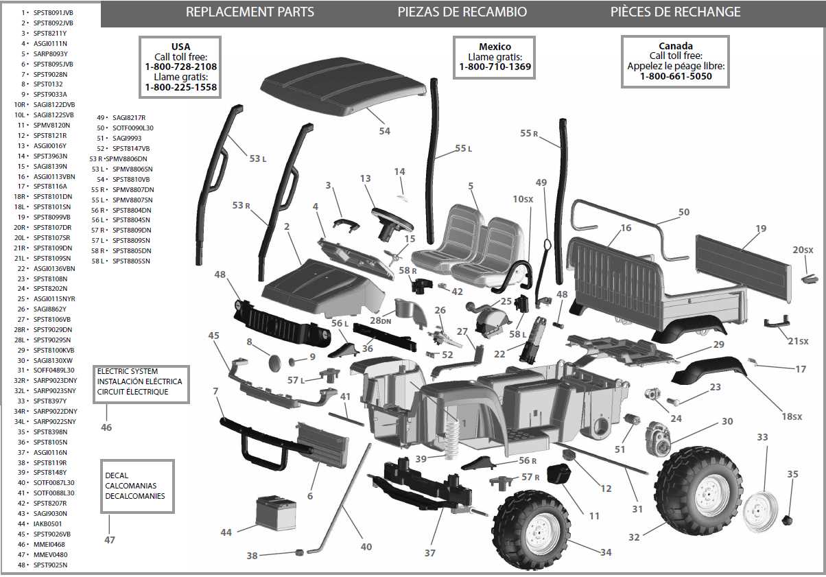 john deere gator 825i parts diagram