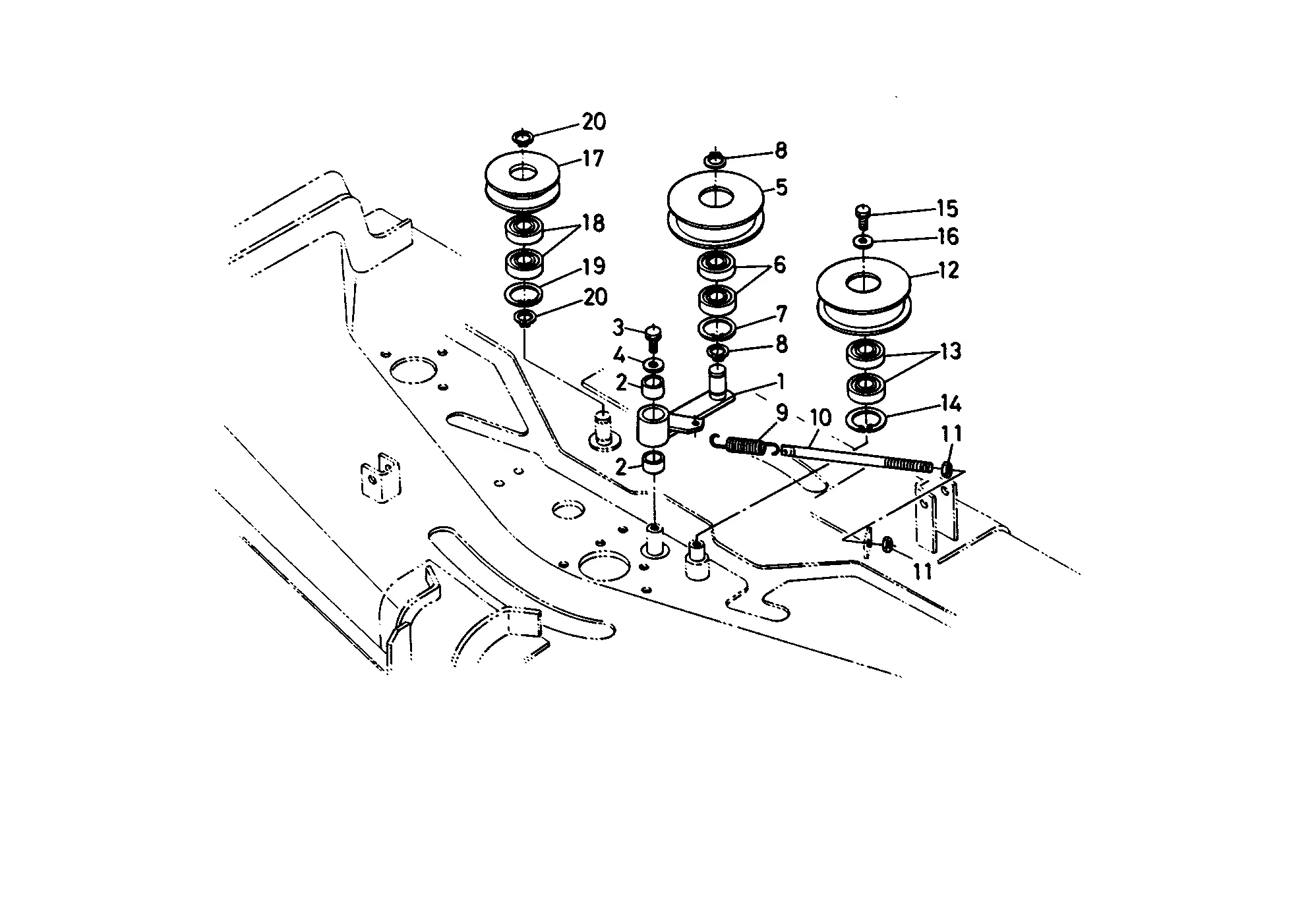 john deere gt235 deck parts diagram