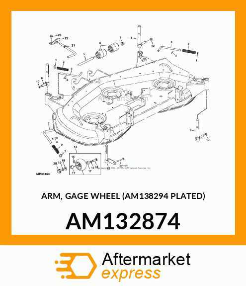 john deere lx277 48c mower deck parts diagram