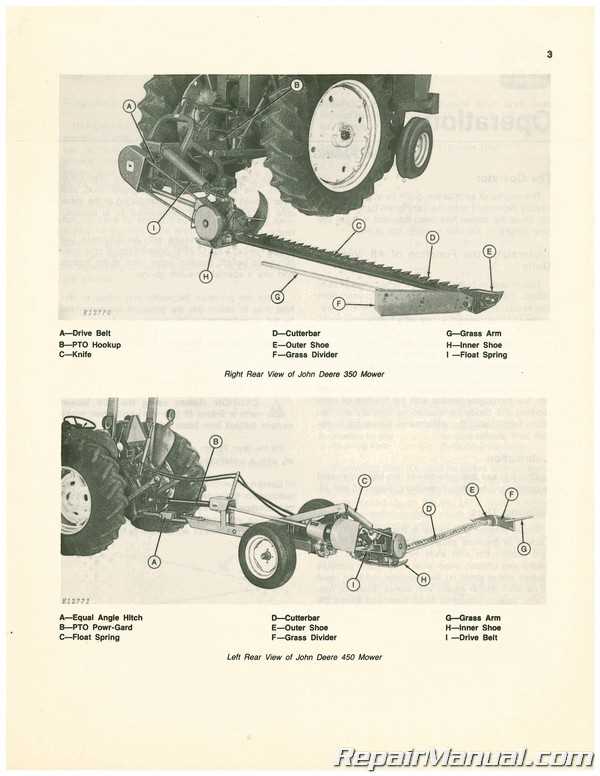 john deere sickle mower parts diagram