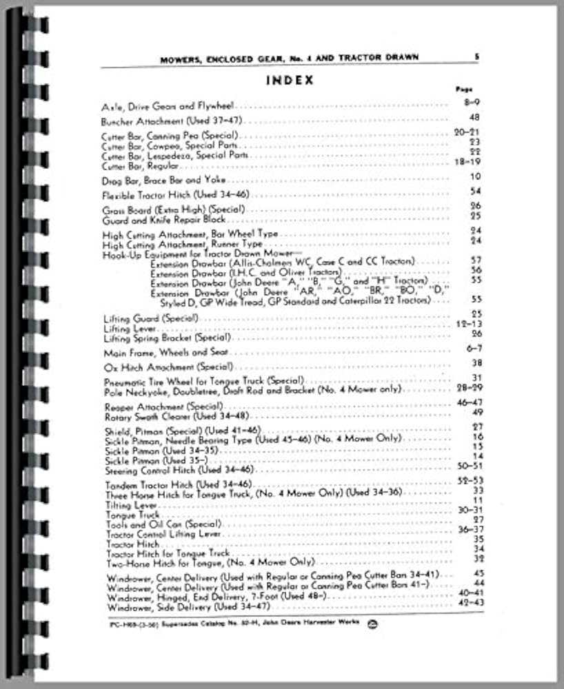 john deere sickle mower parts diagram