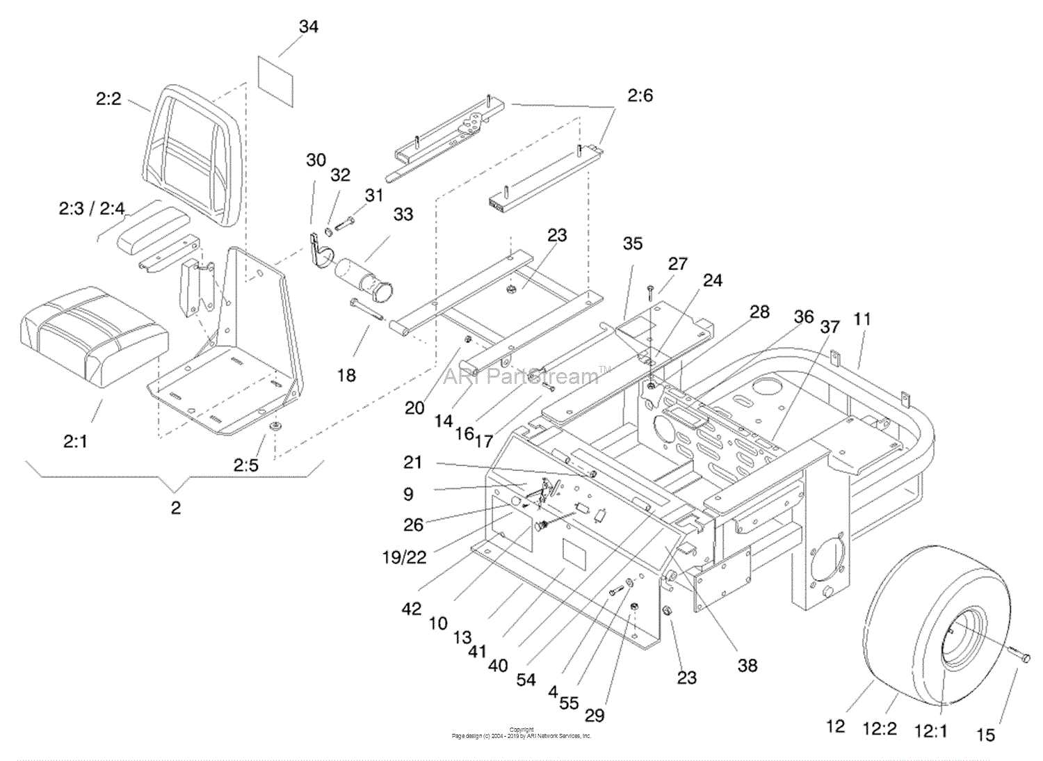 john deere z255 parts diagram