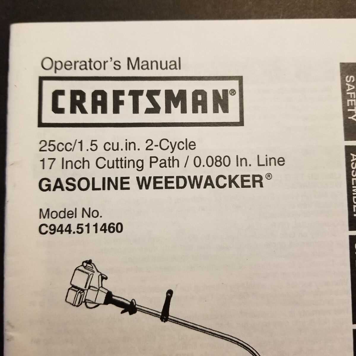 craftsman 25cc weed eater parts diagram