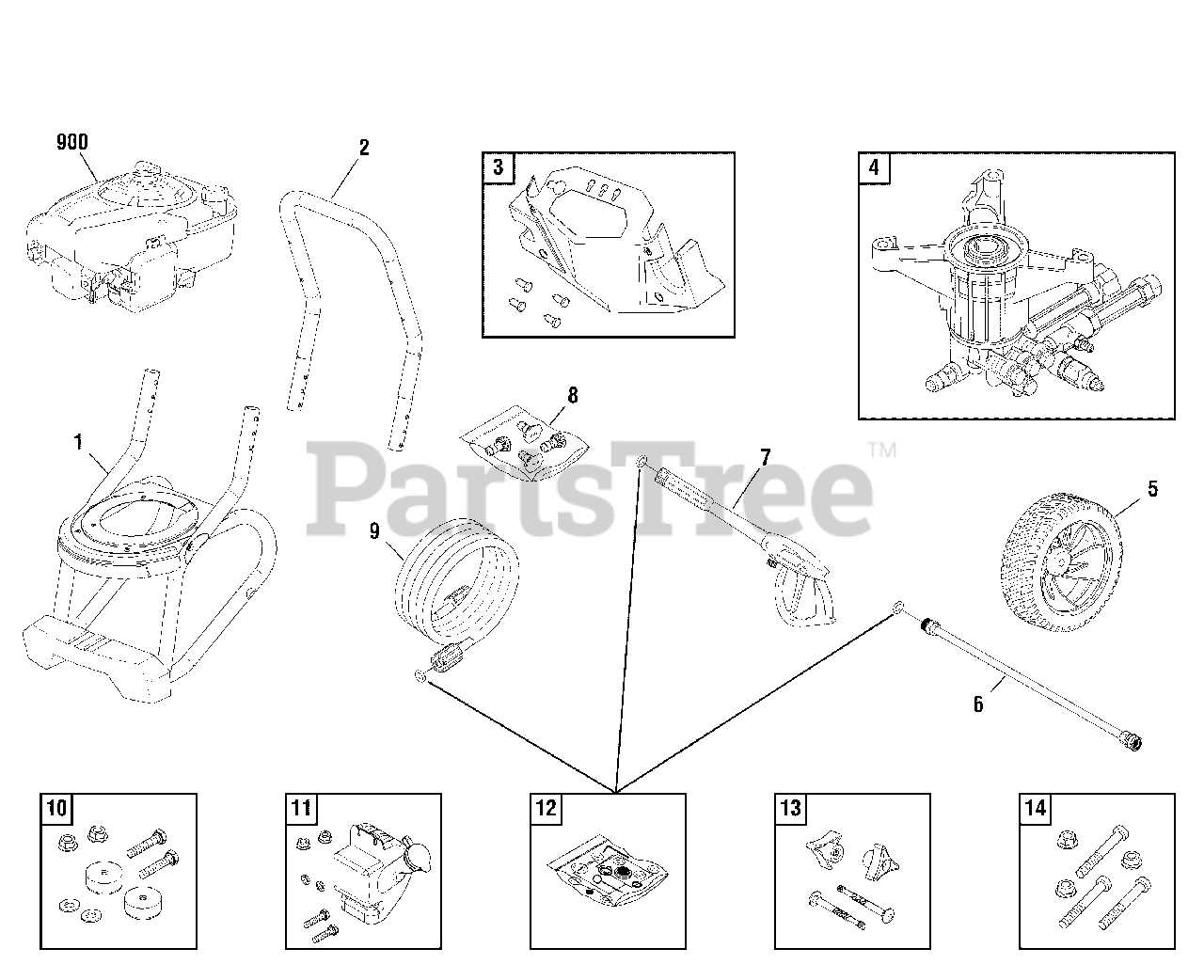 troy bilt pressure washer parts diagram