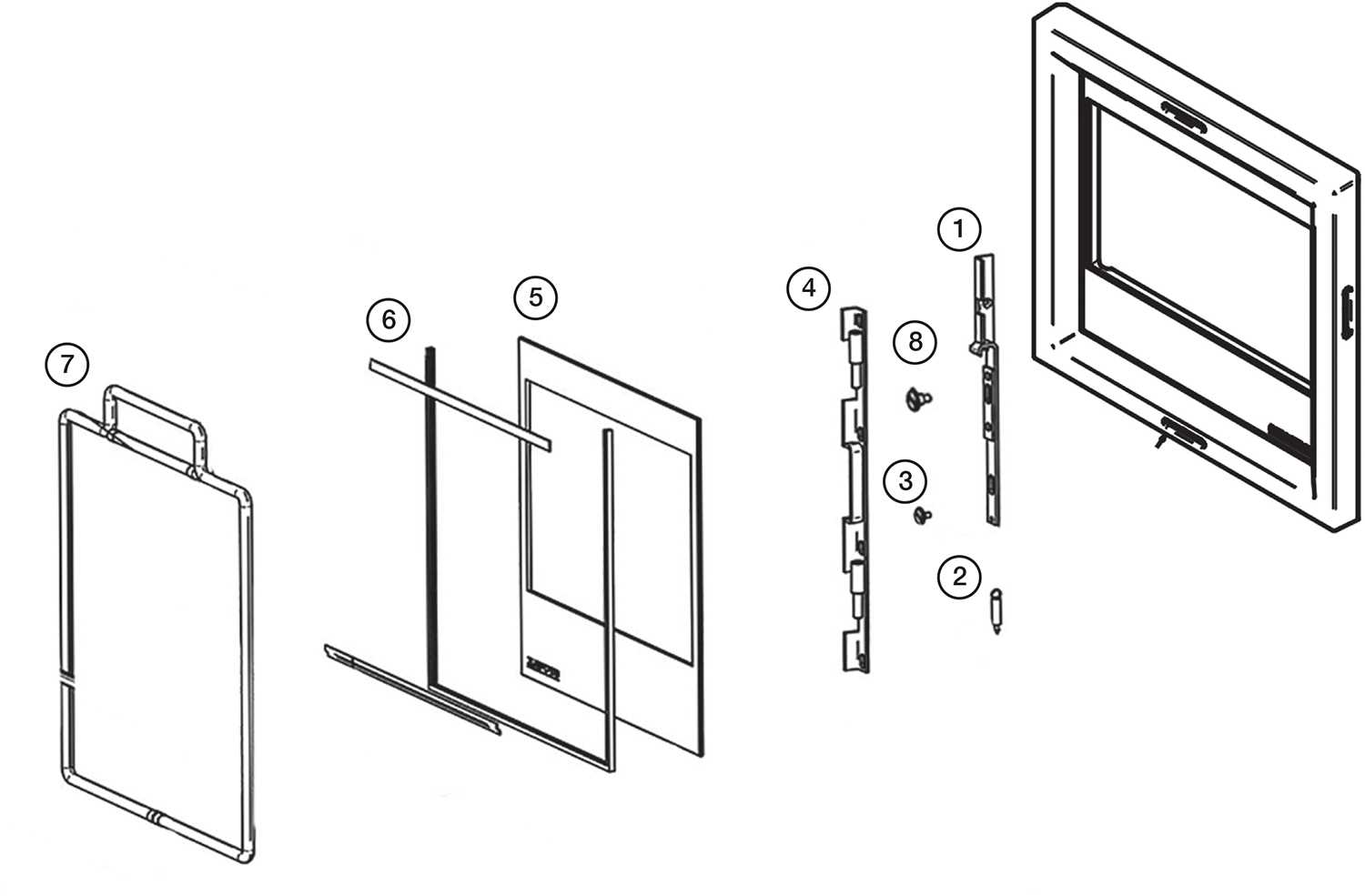 whirlpool oven door parts diagram