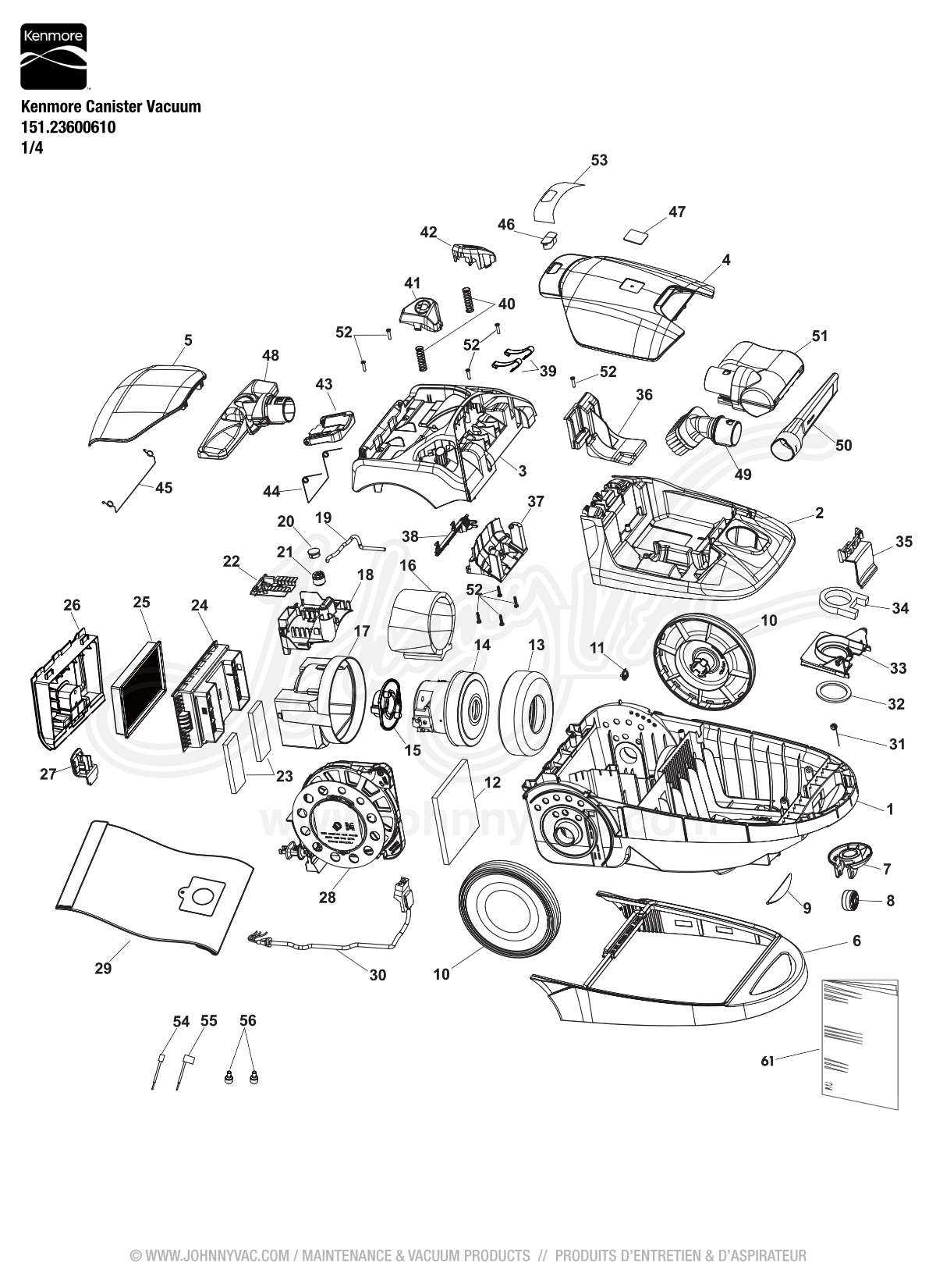 kenmore 600 series washer parts diagram