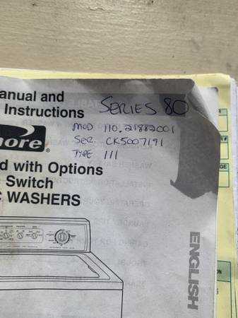 kenmore 80 series washer parts diagram