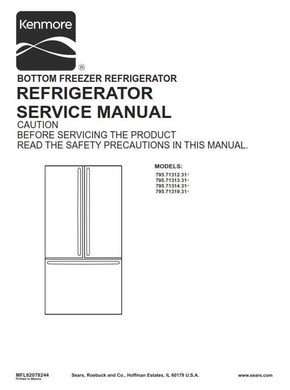 kenmore elite refrigerator model 795 parts diagram