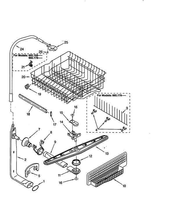 kenmore model 665 parts diagram