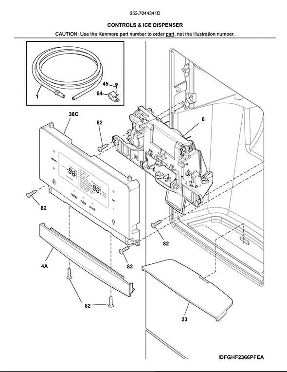 kenmore refrigerator model 253 parts diagram