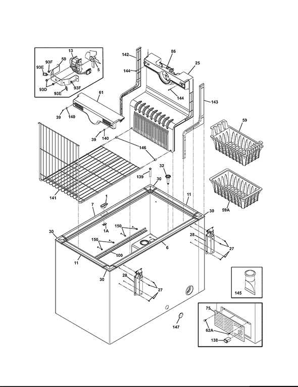 kenmore upright freezer parts diagram