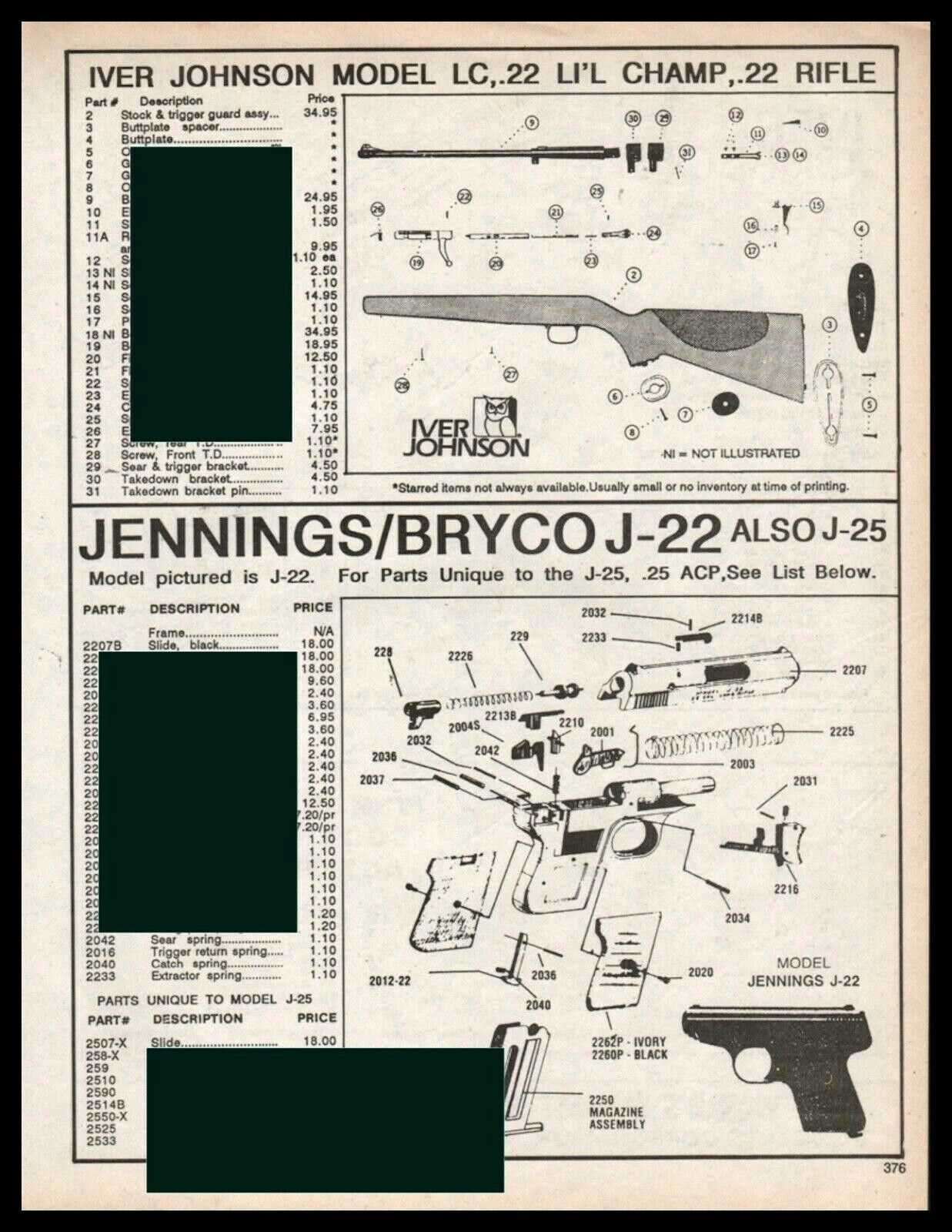 jennings j 22 parts diagram