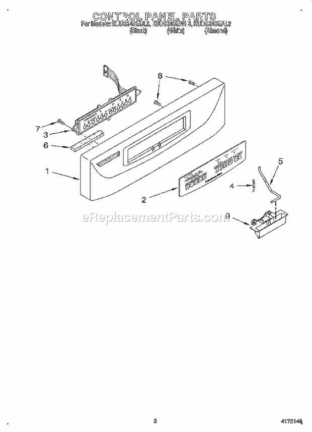 kitchenaid dishwasher diagrams parts