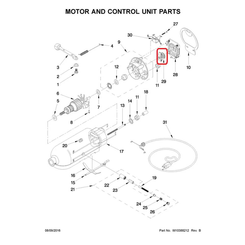 kitchenaid mixer parts diagram