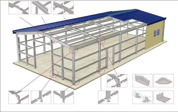 metal building parts diagram