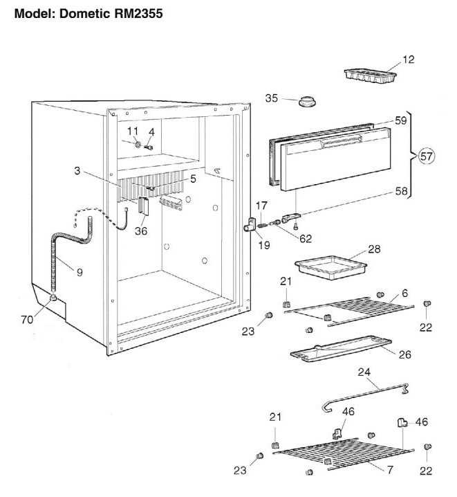 fridge parts diagram