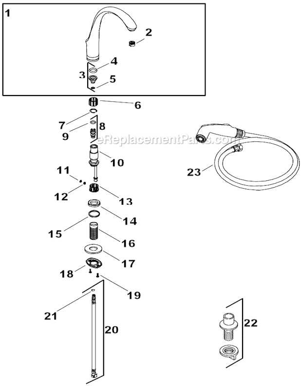 kohler faucet parts diagram