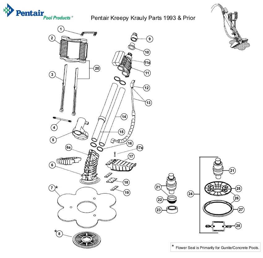 kreepy krauly parts diagram