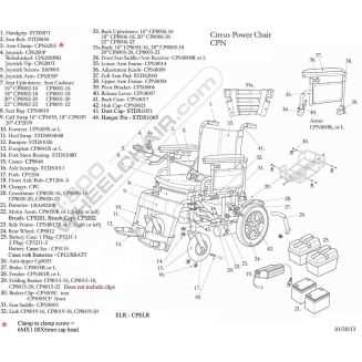 wheelchair diagram parts