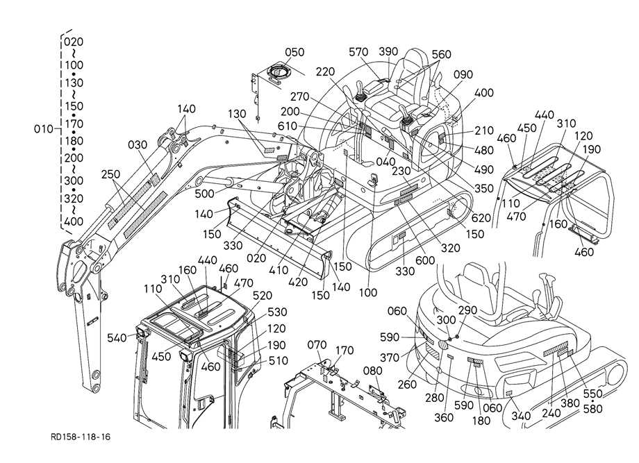 kubota kx040 4 parts diagram