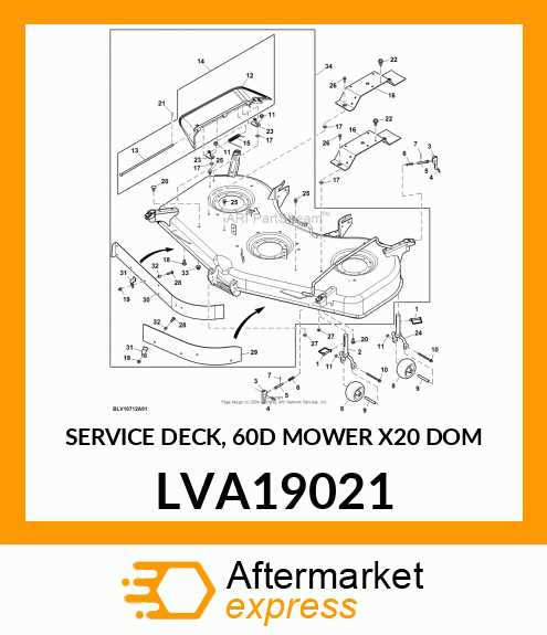 mower deck parts diagram