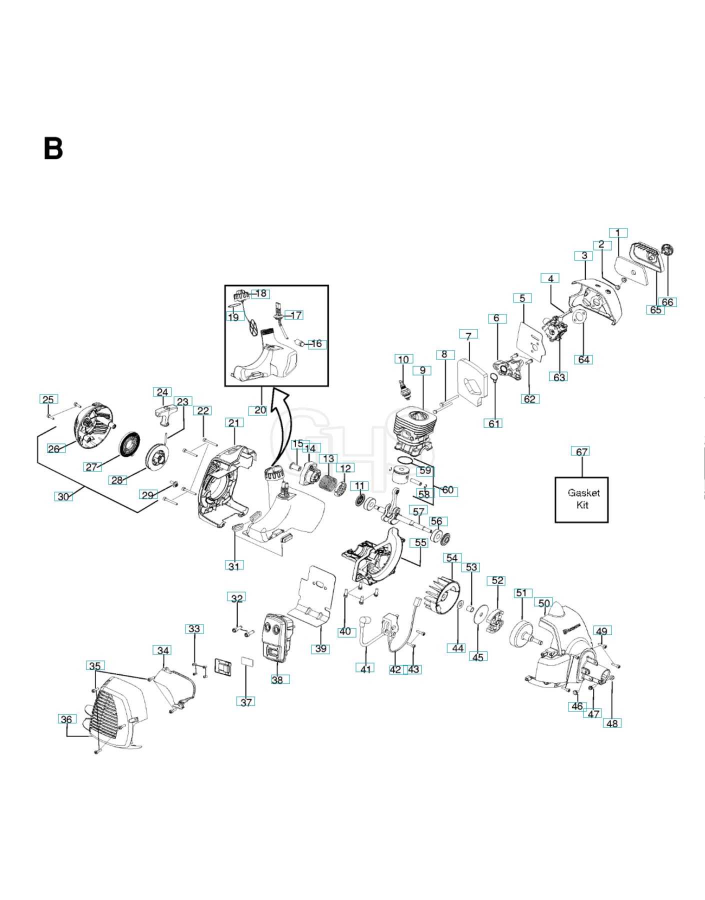 husqvarna 125b parts diagram