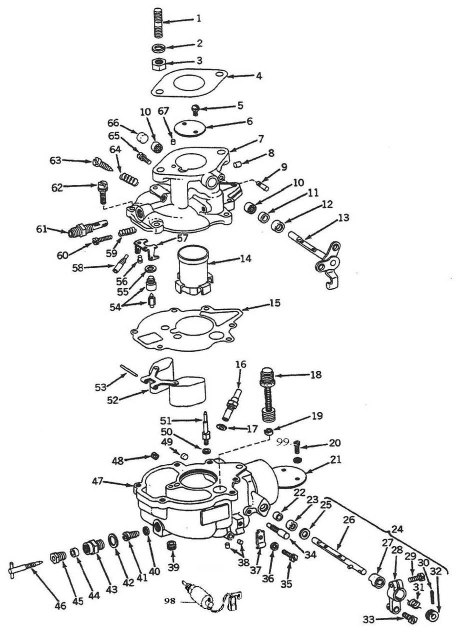 lawn mower carburetor parts diagram