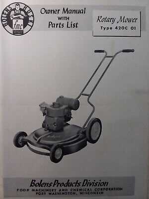 bolens push mower parts diagram