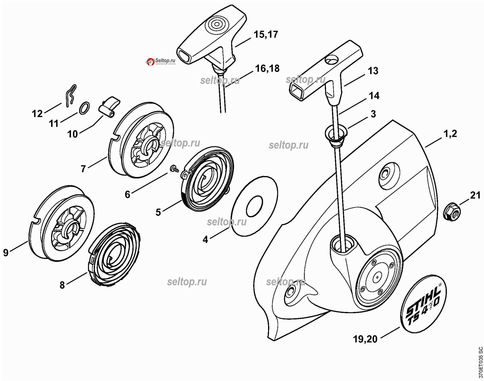 stihl ts 420 parts diagram