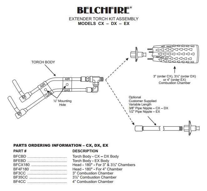 propane torch parts diagram