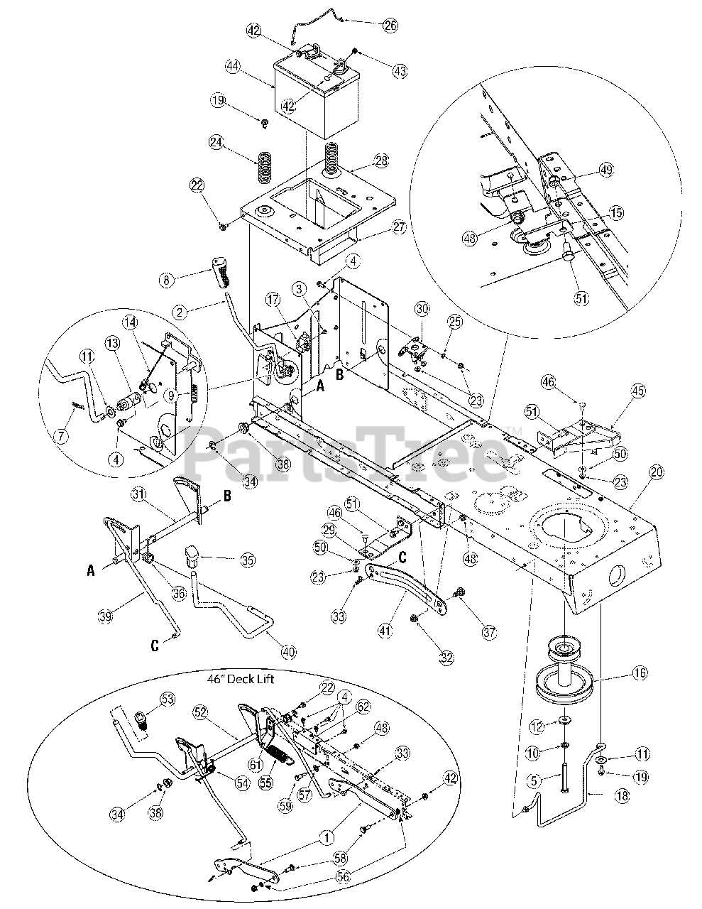 huskee lawn mower parts diagram