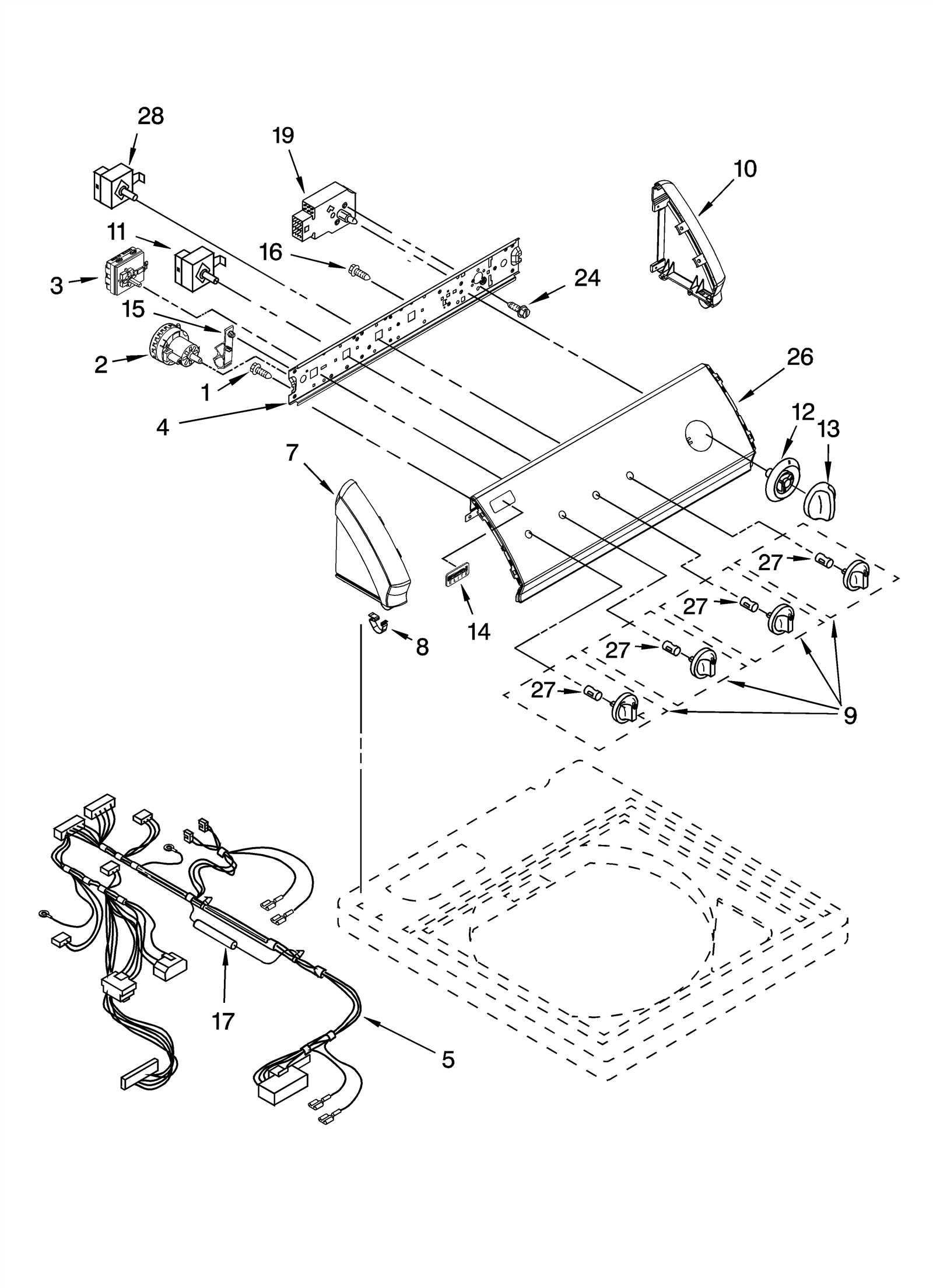 kenmore washer 110 parts diagram