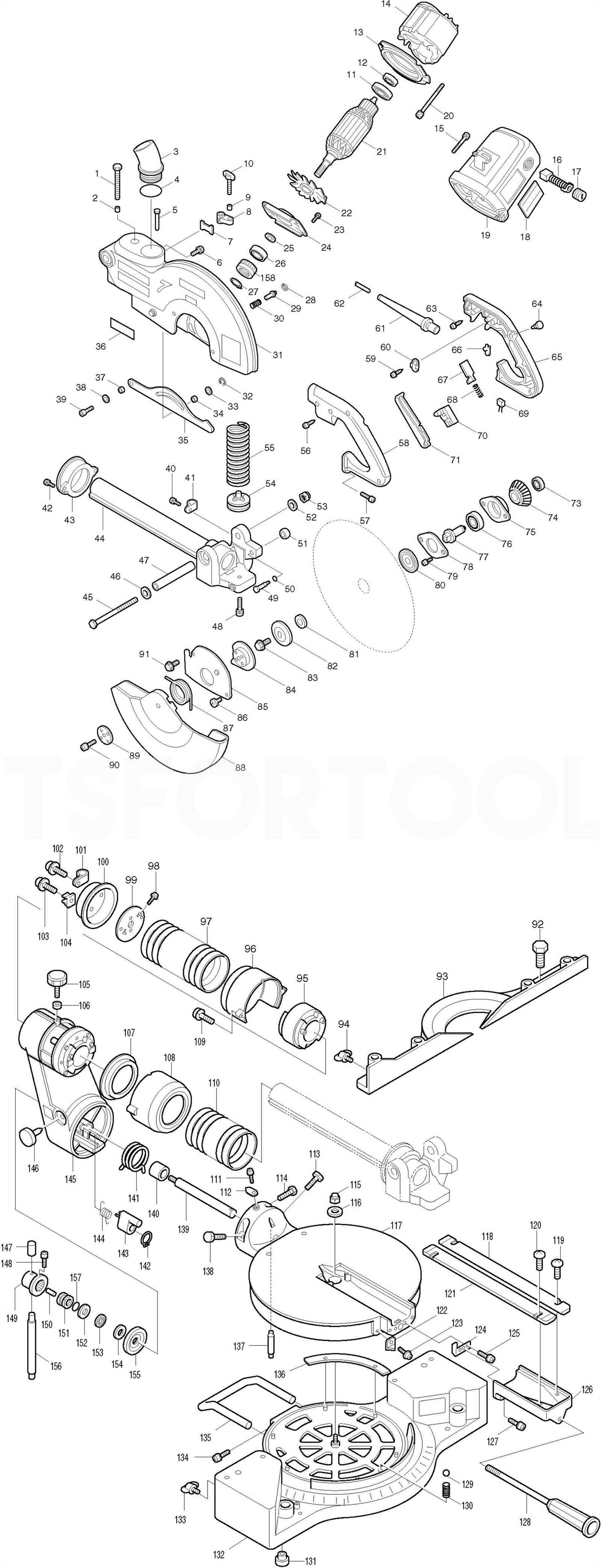 makita circular saw parts diagram