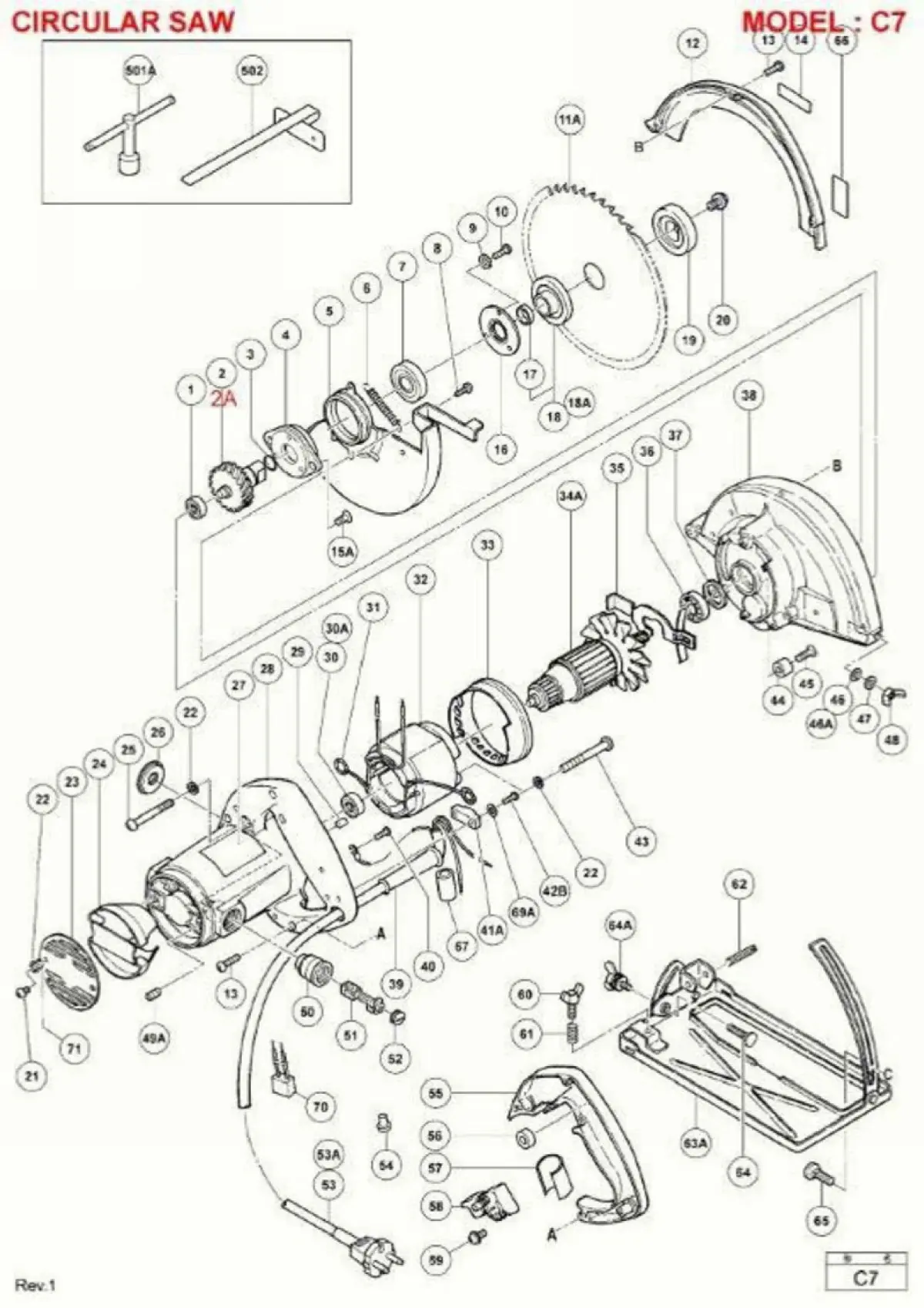 makita circular saw parts diagram