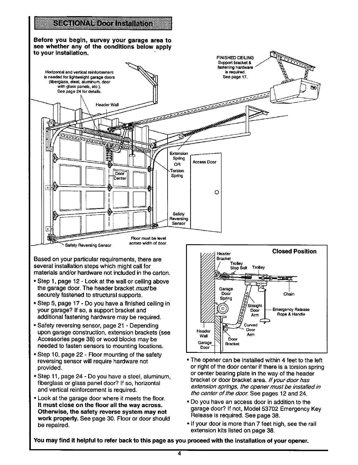 manual garage door parts diagram