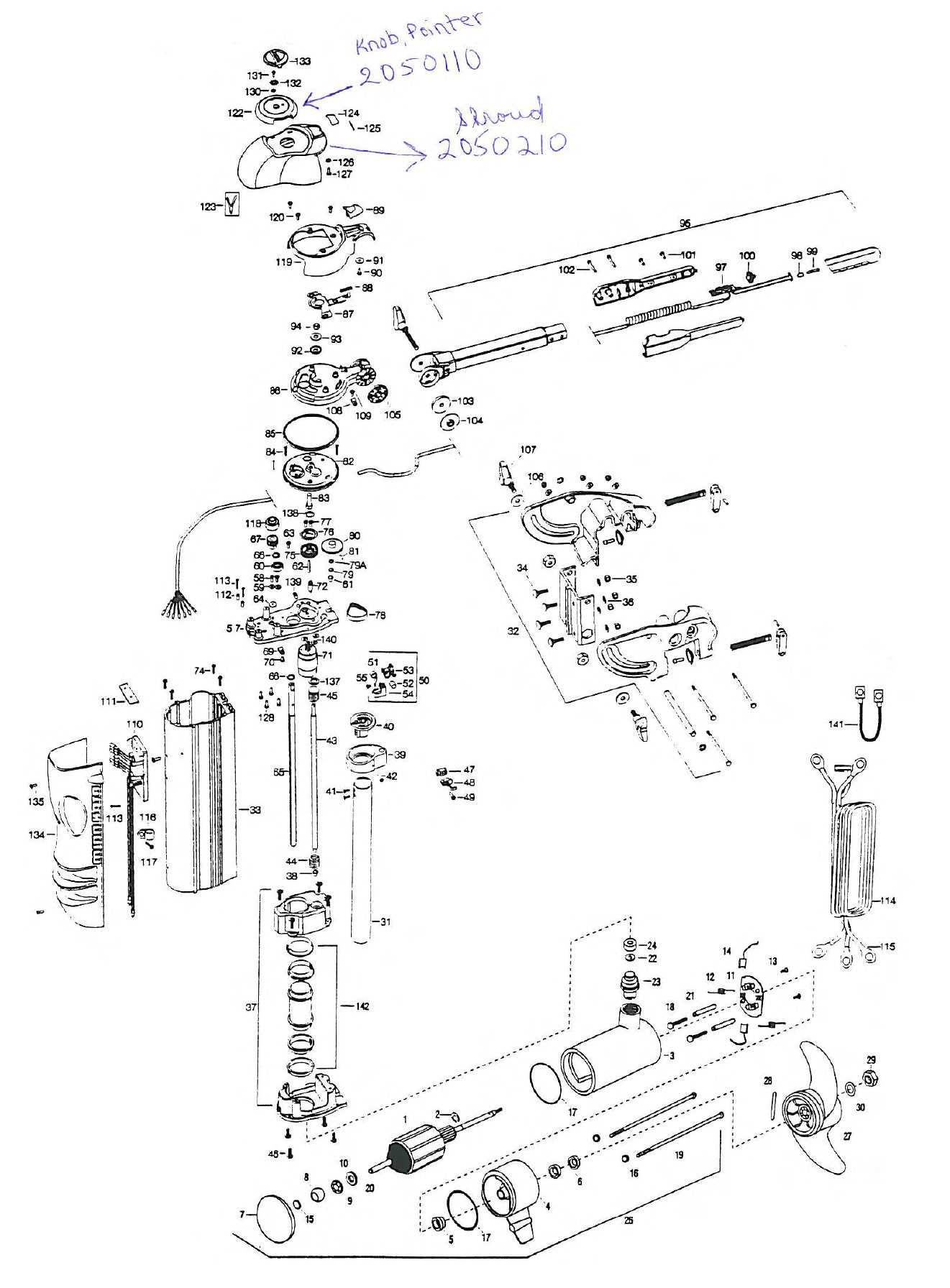 minn kota trolling motor parts diagram