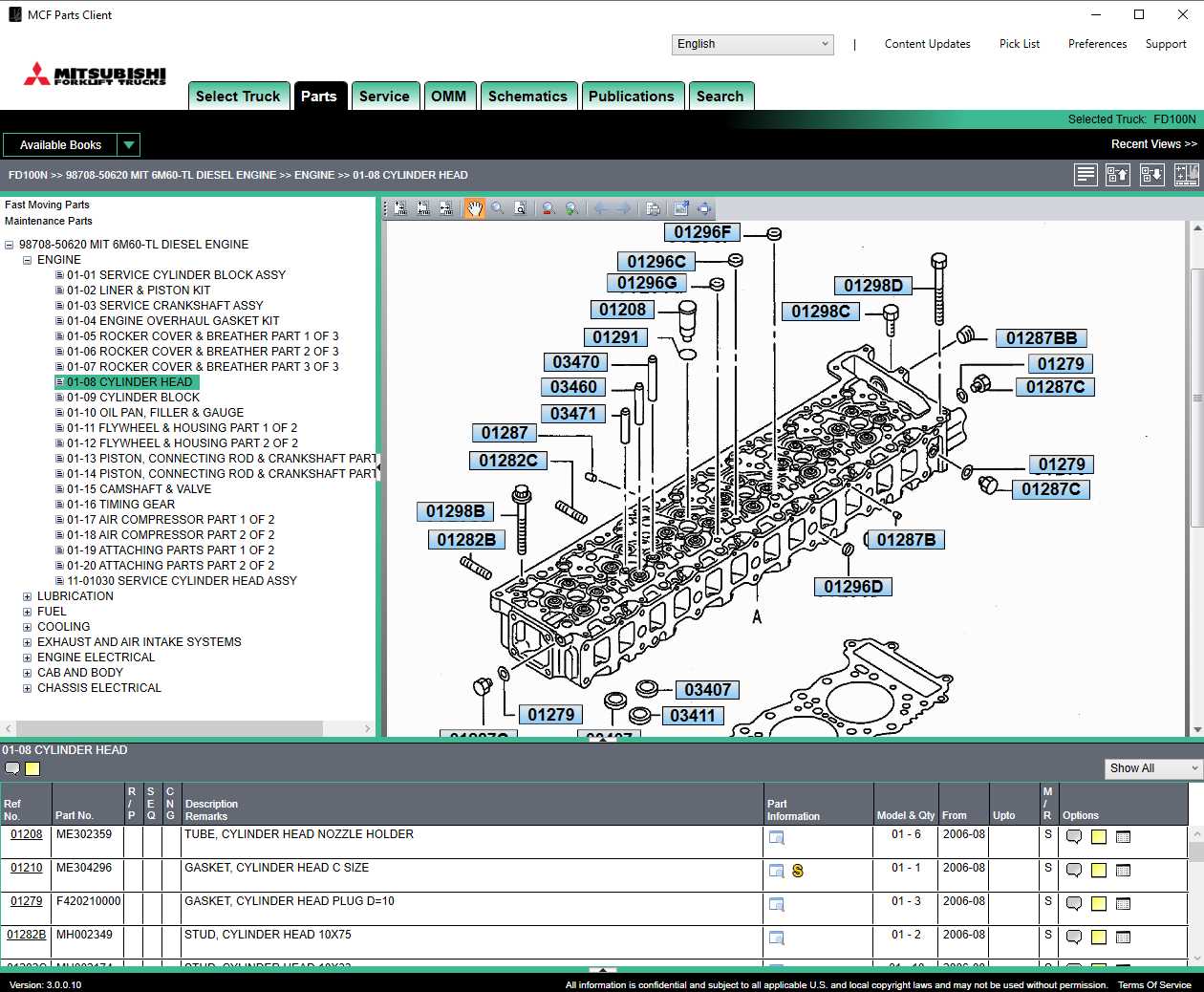 mitsubishi forklift parts diagram