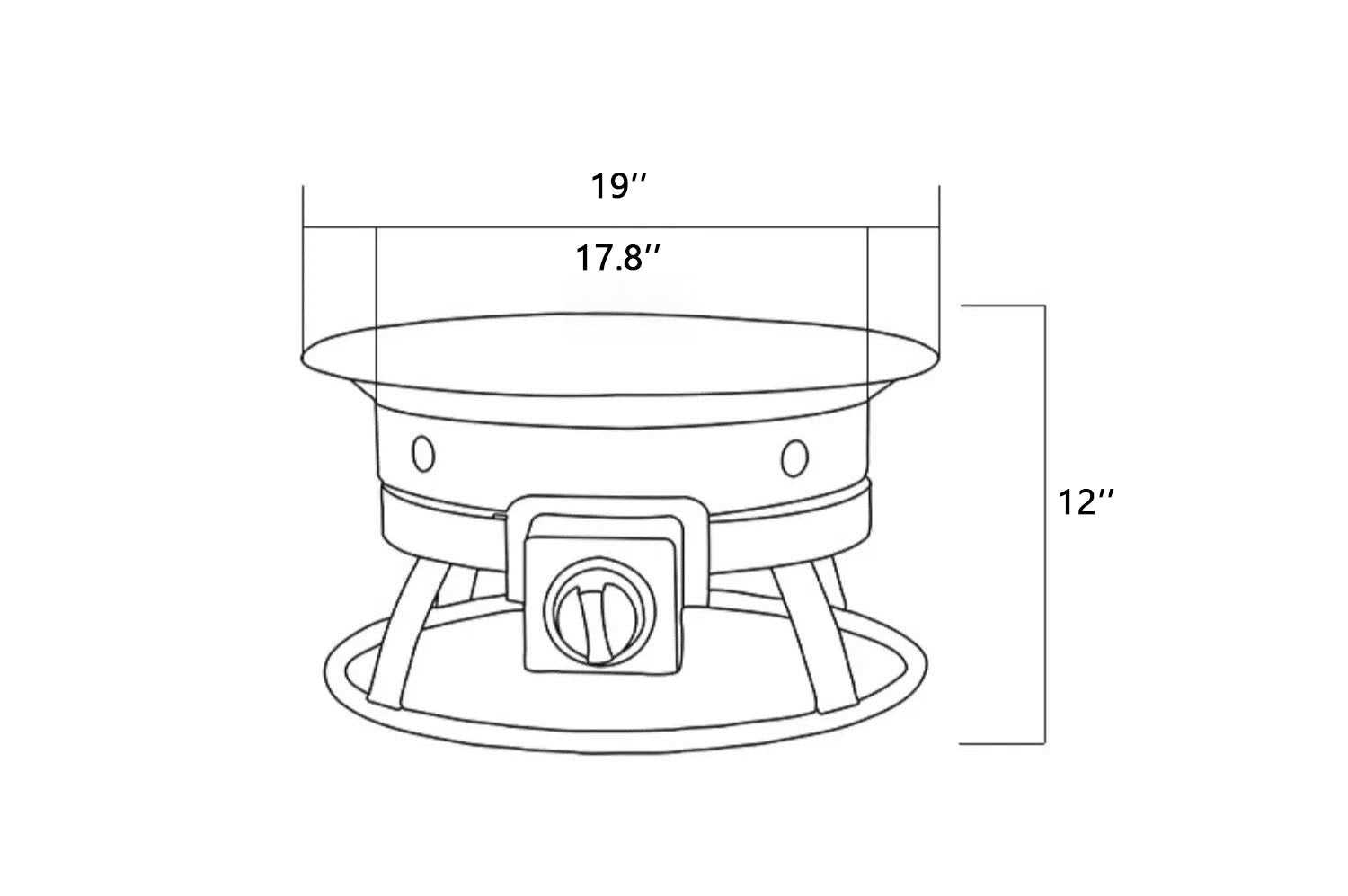 propane fire pit parts diagram