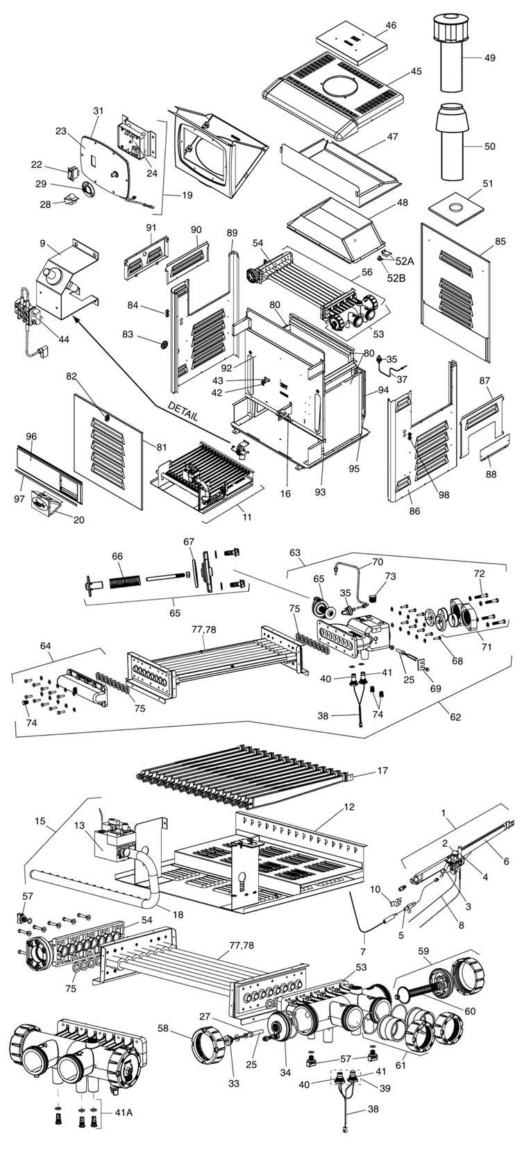 propane heater parts diagram