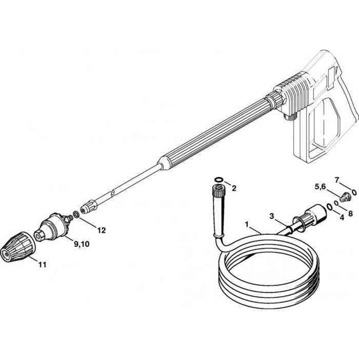 replacement pressure washer gun parts diagram